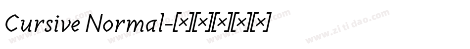 Cursive Normal字体转换